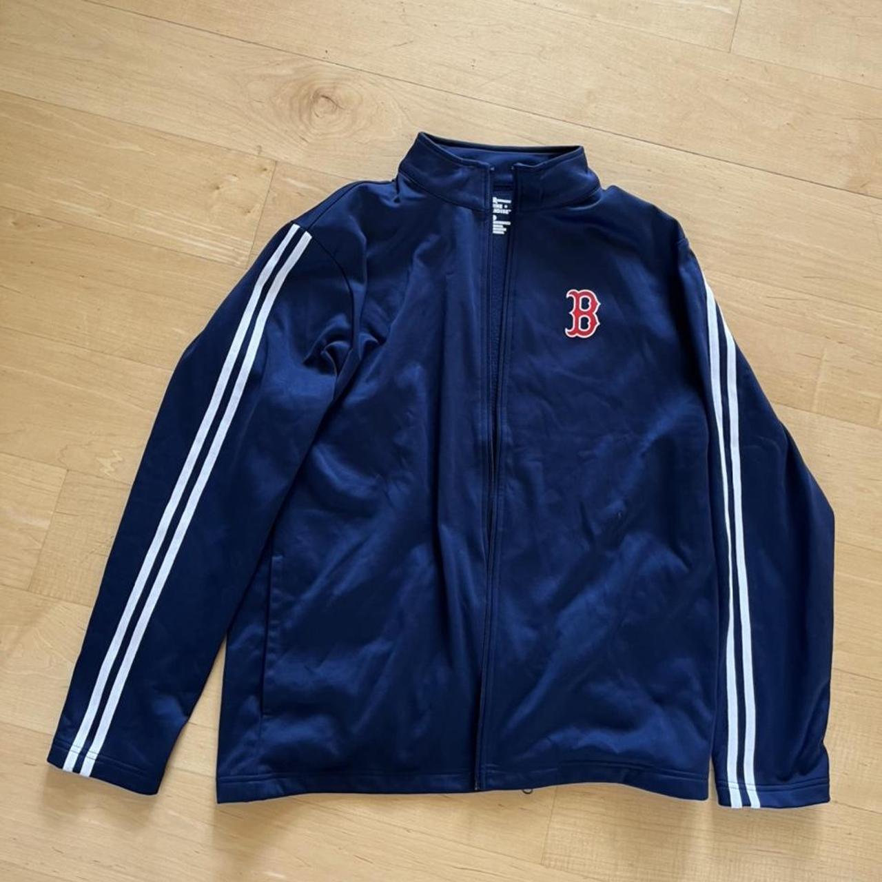 Item: 2003 Red Sox jacket Size: XL Condition: used - Depop