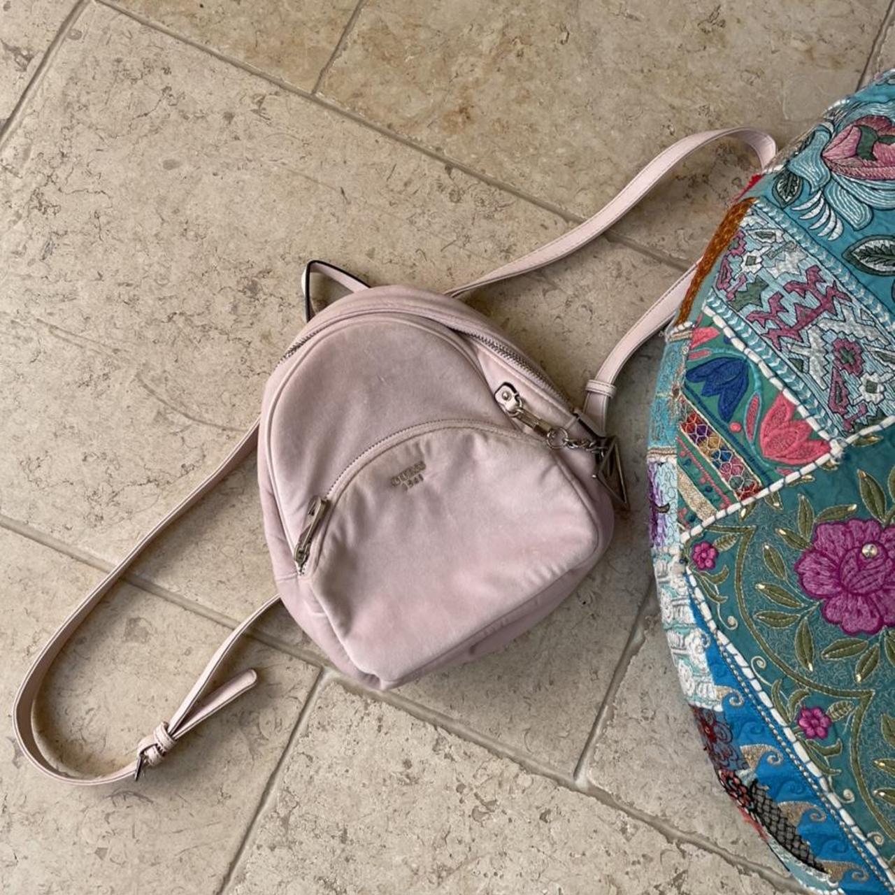 Small Pink Guess Backpack Super cute and girly Depop