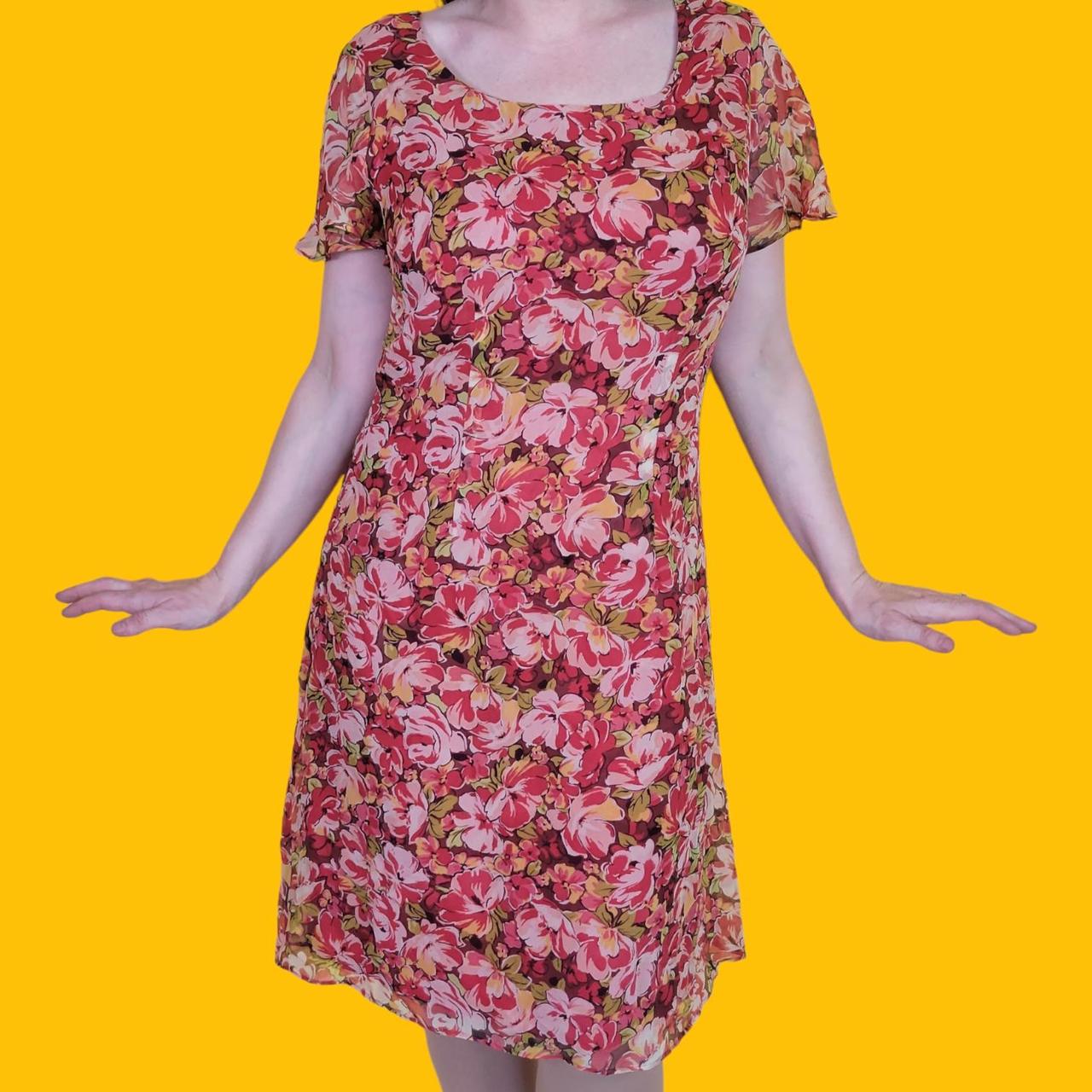 Vintage Silk Floral Dress 🍄 Brand Coldwater Creek 🍄... Depop