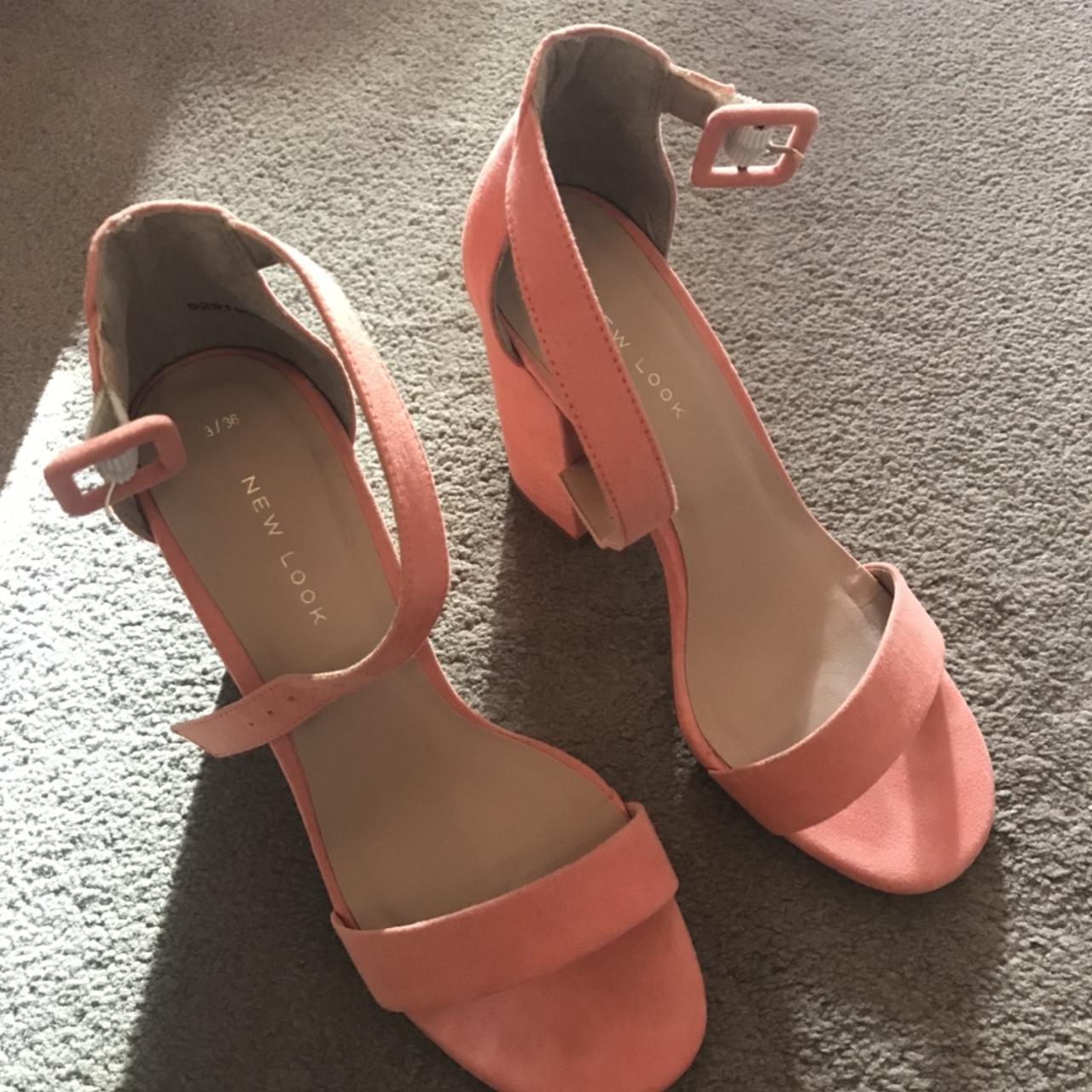 Peach block heel on sale sandals