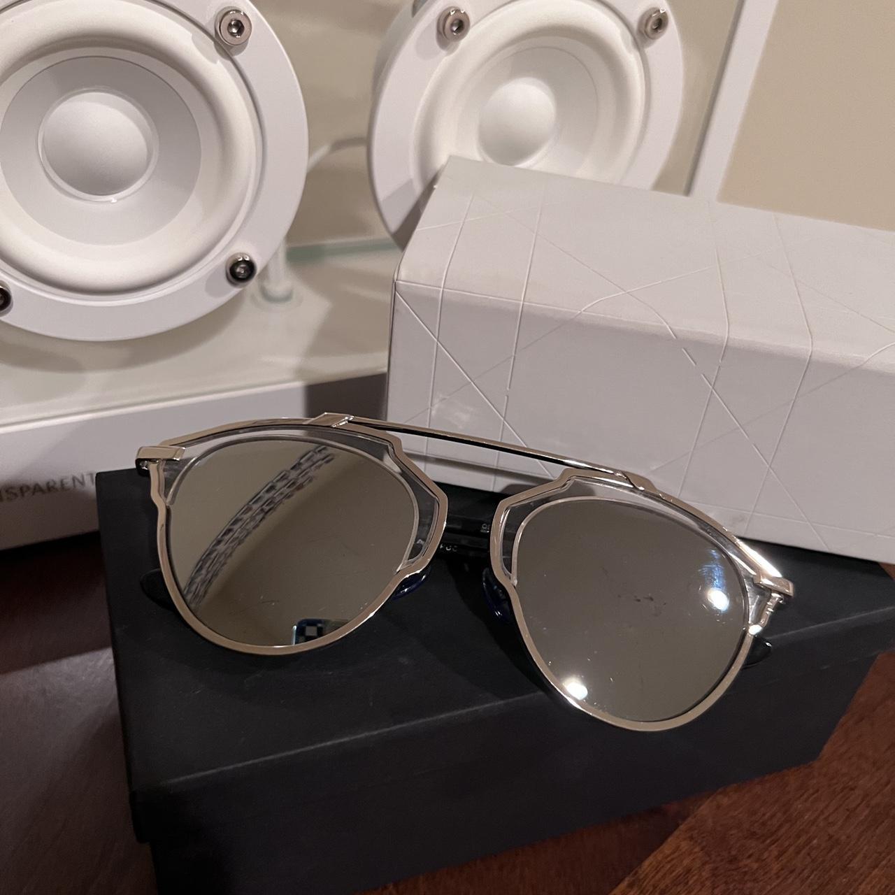 dior sunglasses silver mirror