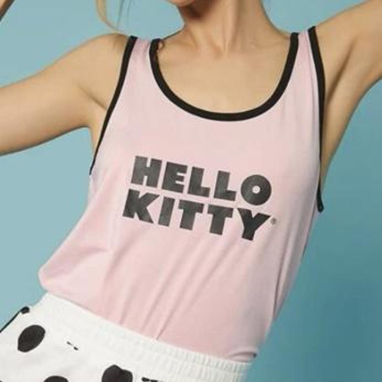 hello kitty pajama tank! (dm to buy set for... Depop