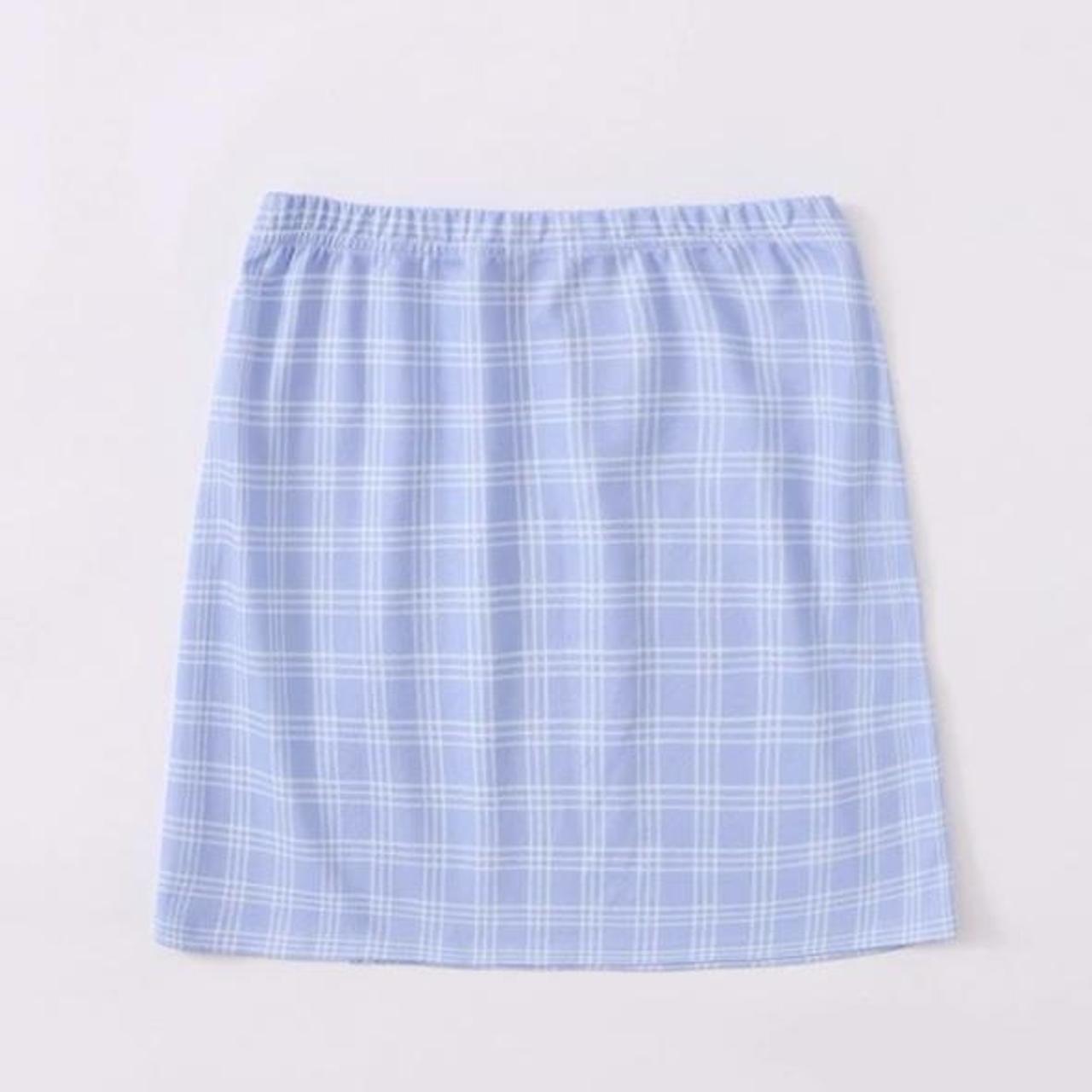 BABY BLUE PLAID SKIRT! perf for any occasion —... - Depop