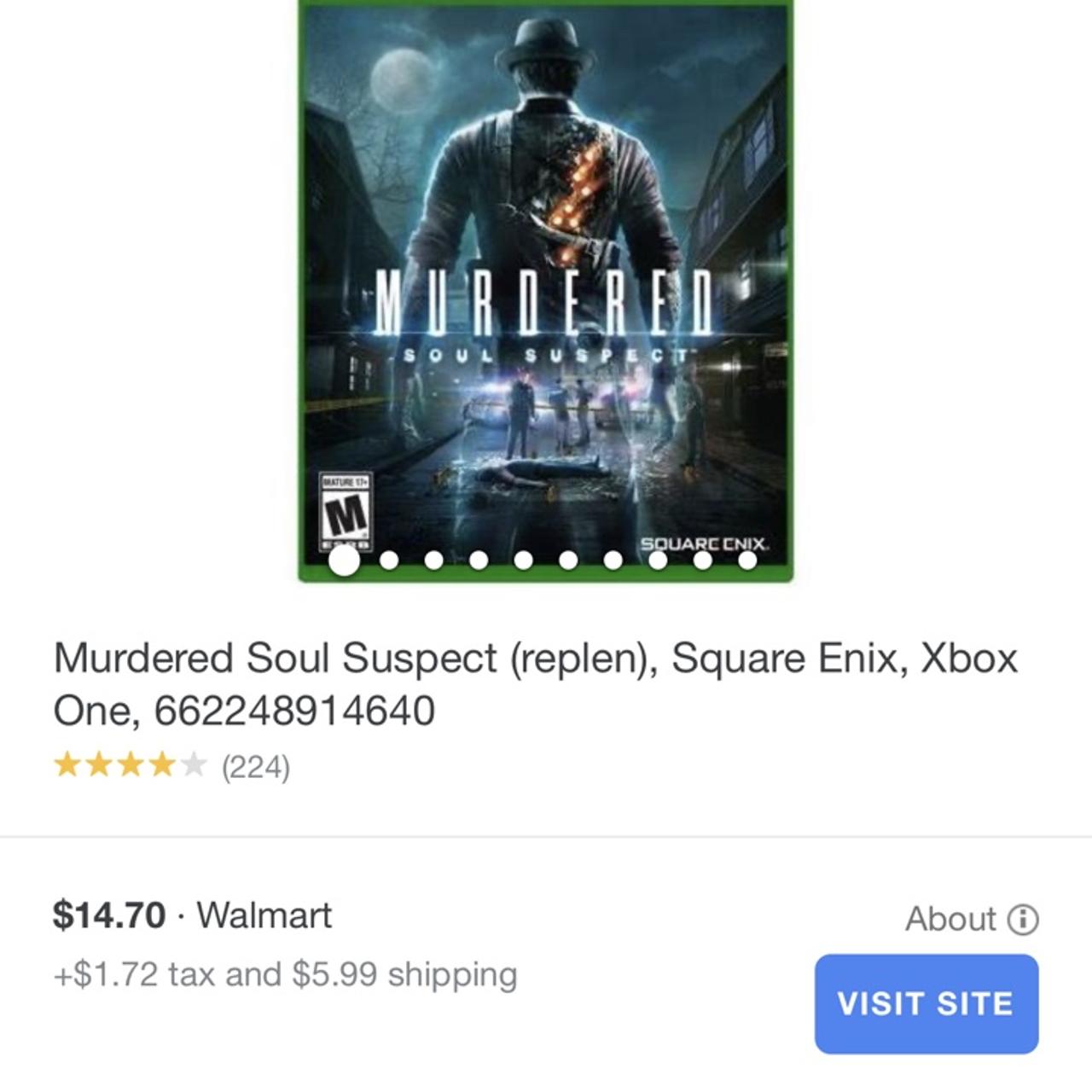 Murdered Soul Suspect Scary Disc Game for Xbox Depop