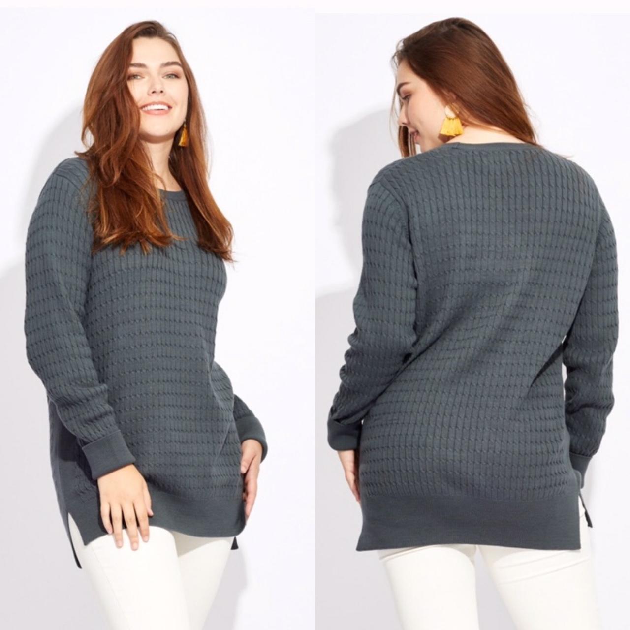 Pact Organic Cotton Sweater Tunic in Gray
