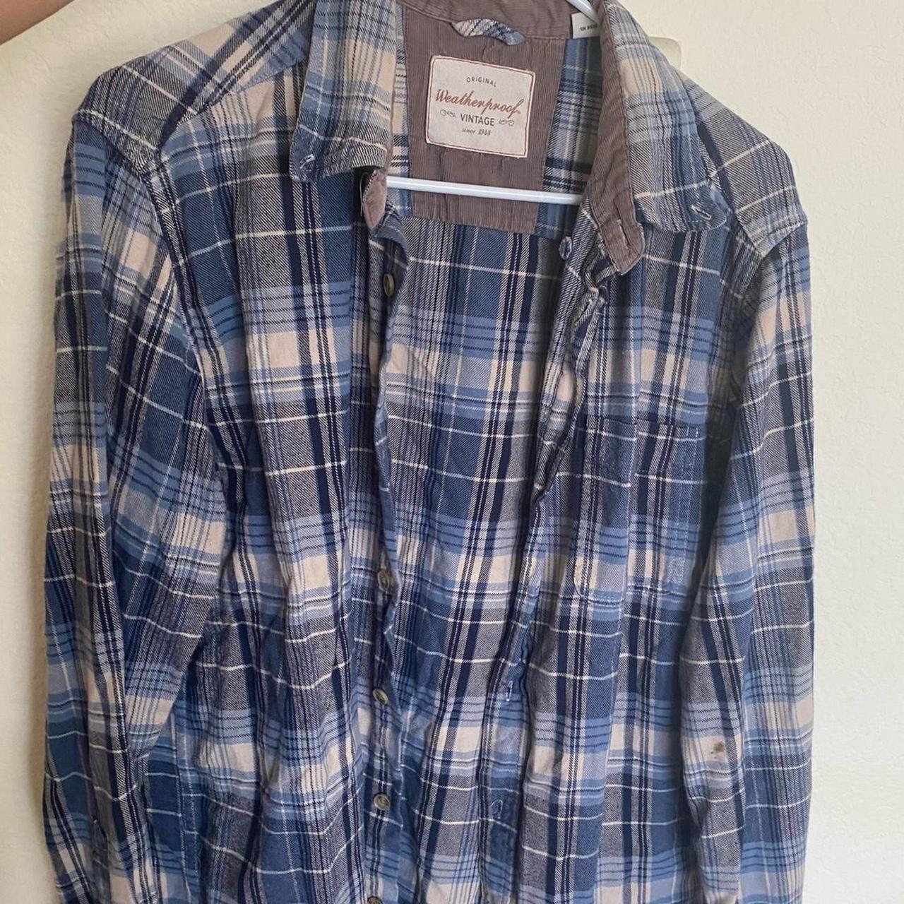 Blue flannel - great for an oversized/loungewear... - Depop