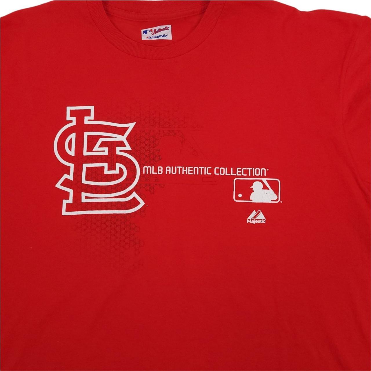 Majestic, Shirts, Majestic St Louis Cardinals T Shirt Size 2xl Mlb  Authentic Collection Red White