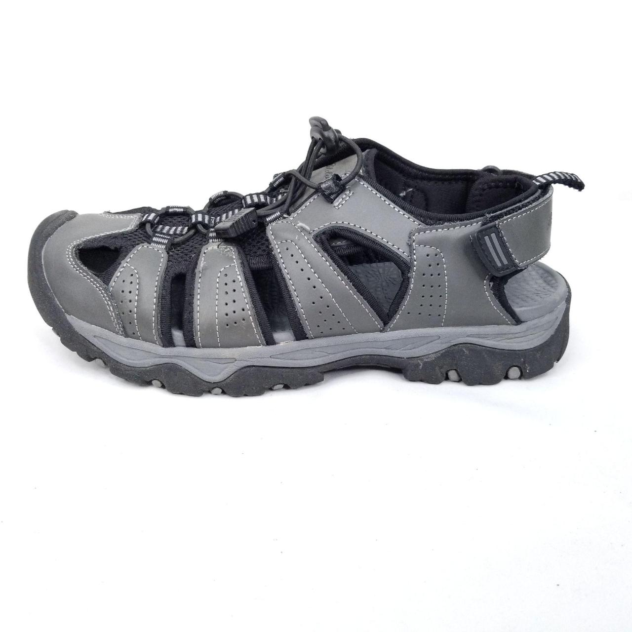 Eddie Bauer Sandals Mens 10m Leather Gray Cinch Cord... Depop