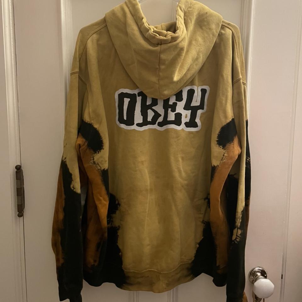 Obey bleached outlet hoodie