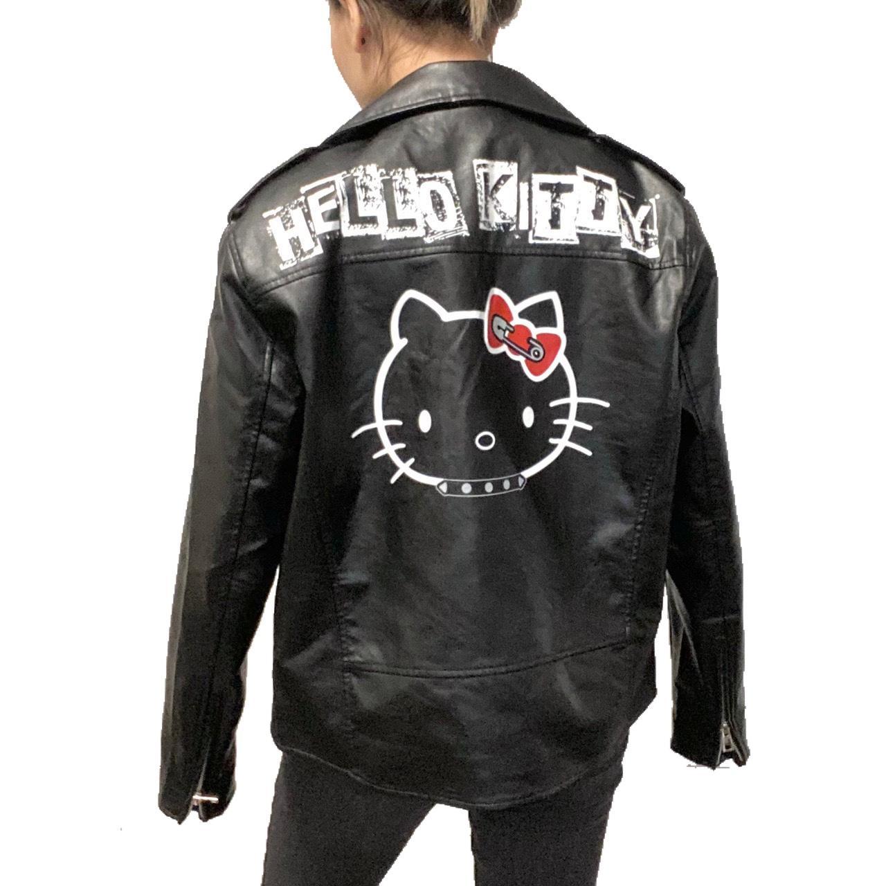 Hello Kitty x Dollskill Punk Leather Jacket Brand... - Depop