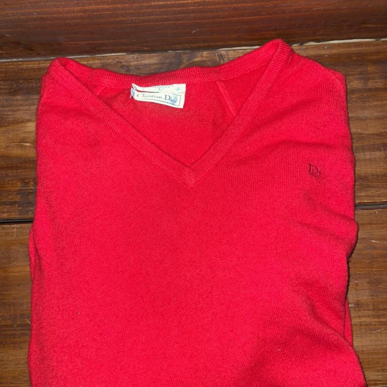 Vintage Christian Dior V-Neck Sweater #Dior... - Depop