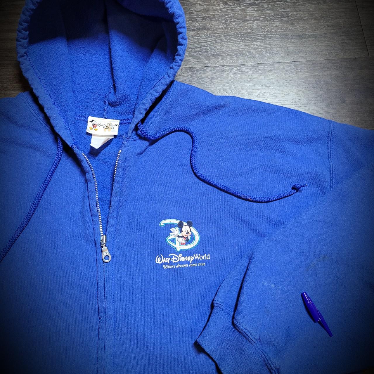 WALT DISNEY PERPECT BLUE COLORED FULL ZIP HODDIE... - Depop