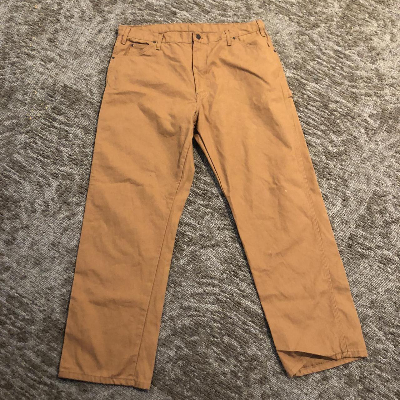 Vintage Dickies Khaki Pants Unisex Condition 9/10... - Depop