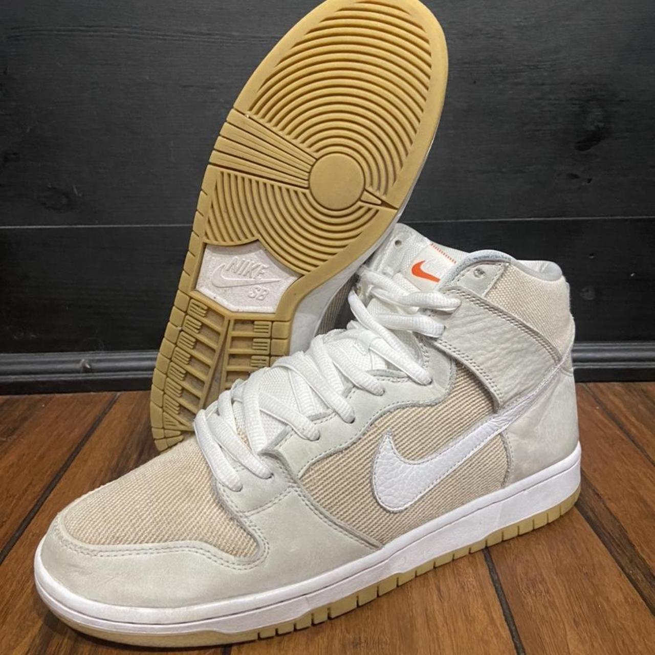 nike sb dunk high pro iso orange label natural