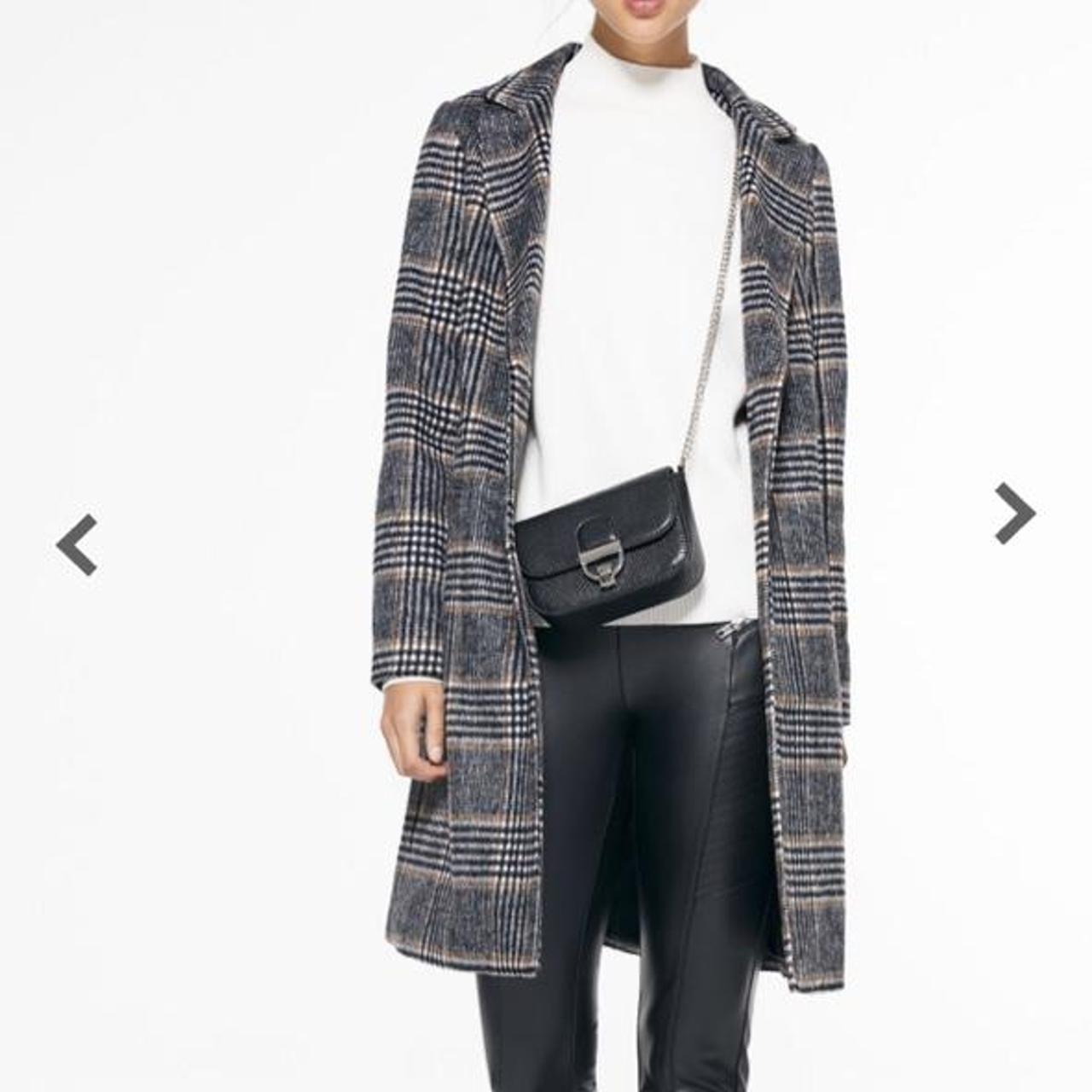 checked longline blazer