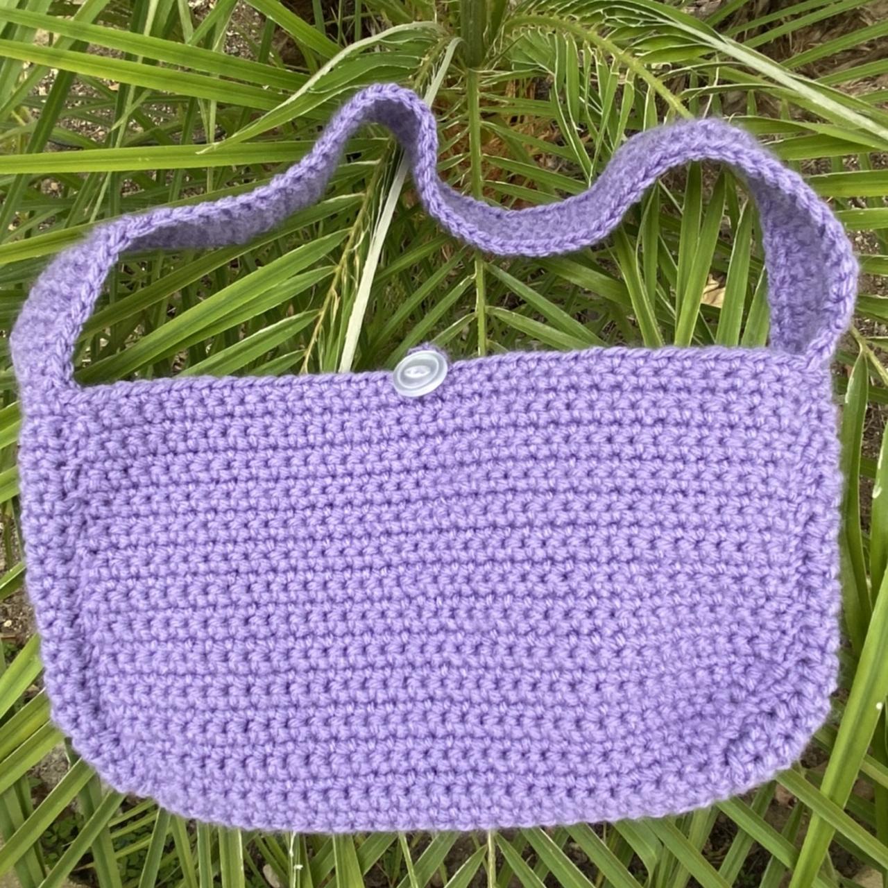 “Zoi” crochet mini bag in purple💜 this bag is so... - Depop