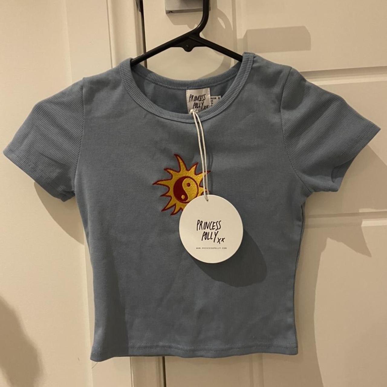 Princess Polly Womens Blue Crop Top Depop 4465