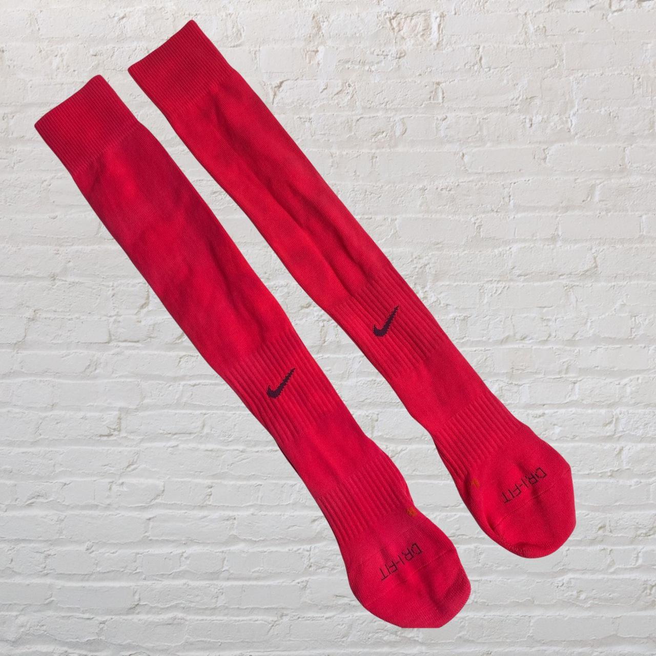 Nike Dri Fit Socks Long bright pink in colour Depop