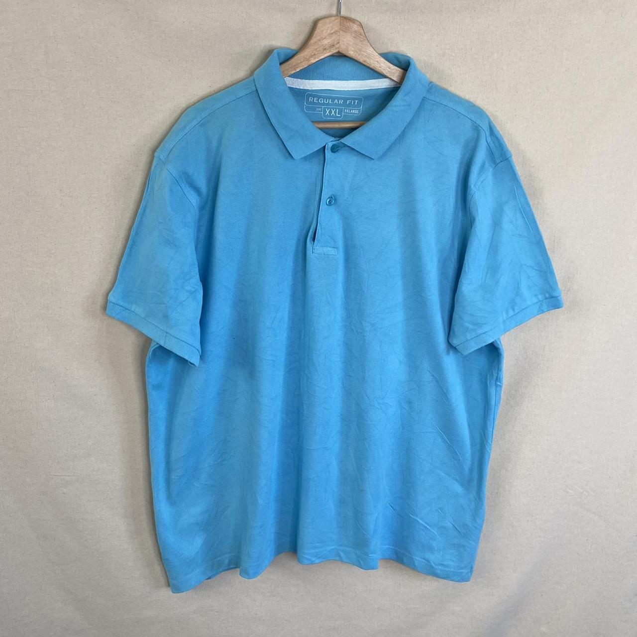 Blue Polo Shirt T-shirt - primark brand - 100%... - Depop