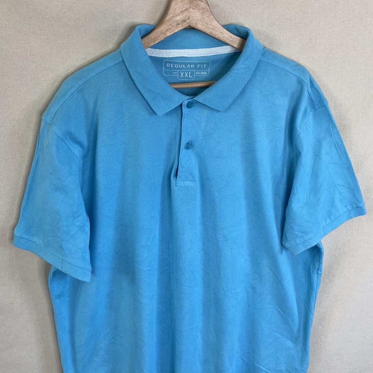 Blue Polo Shirt T-shirt - primark brand - 100%... - Depop