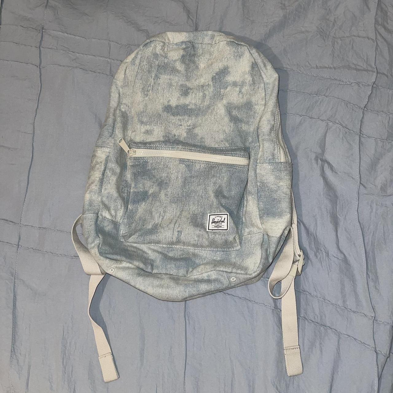 herschel bleached denim backpack