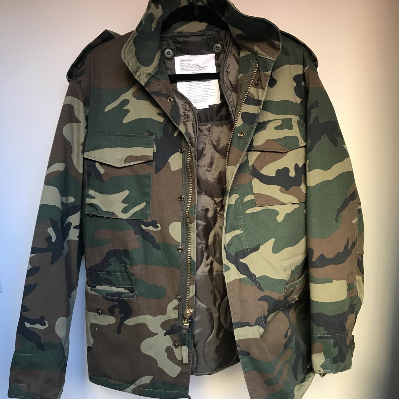 M65 military field camo jacket. Tagged XS fits like... - Depop
