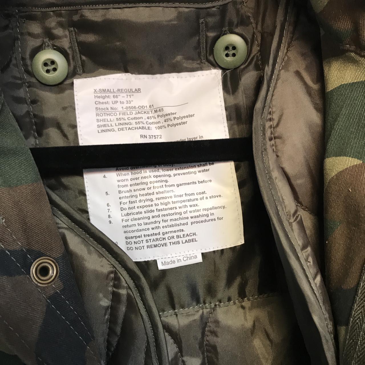 M65 military field camo jacket. Tagged XS fits like... - Depop