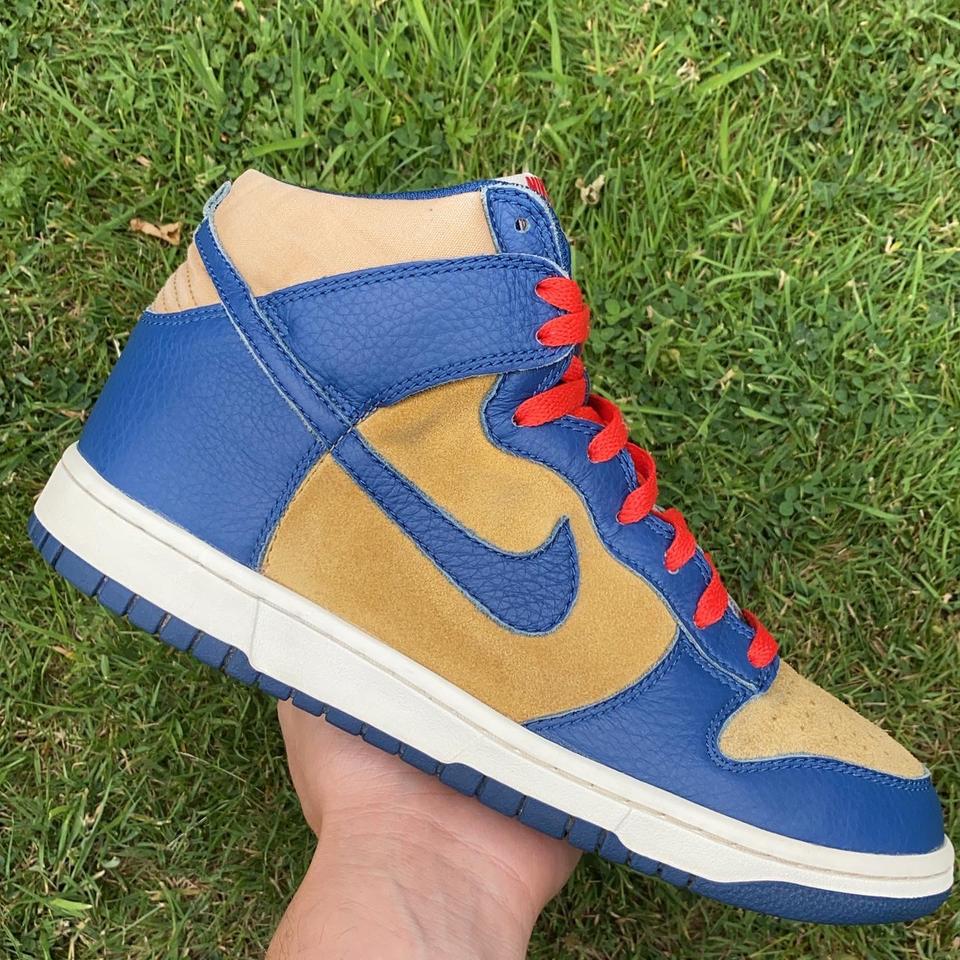 nike dunk high golden harvest meteor blue