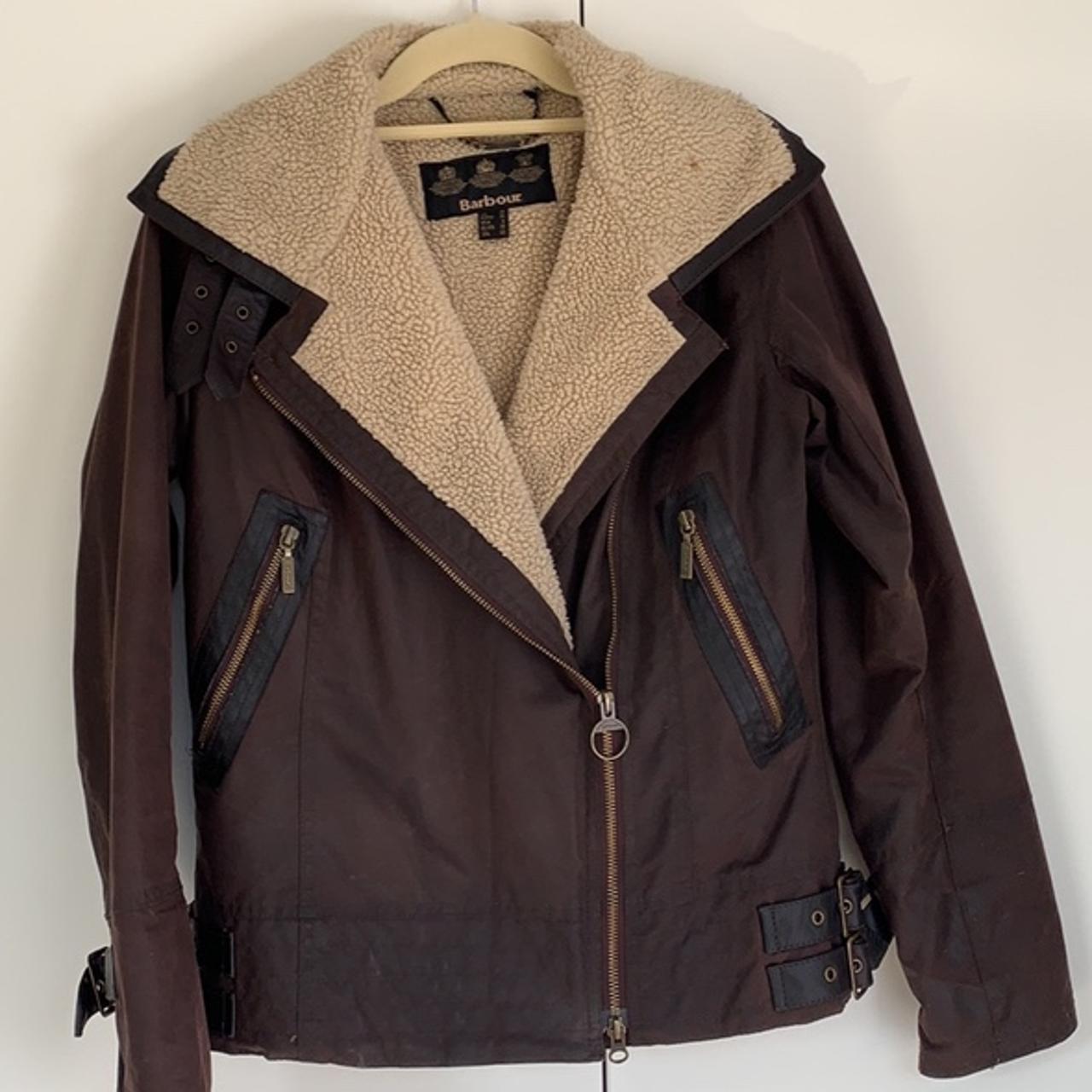 barbour shearling jacket