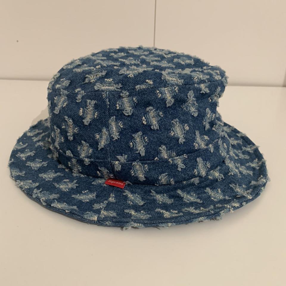 Supreme jacquard denim crusher hat Size - Depop