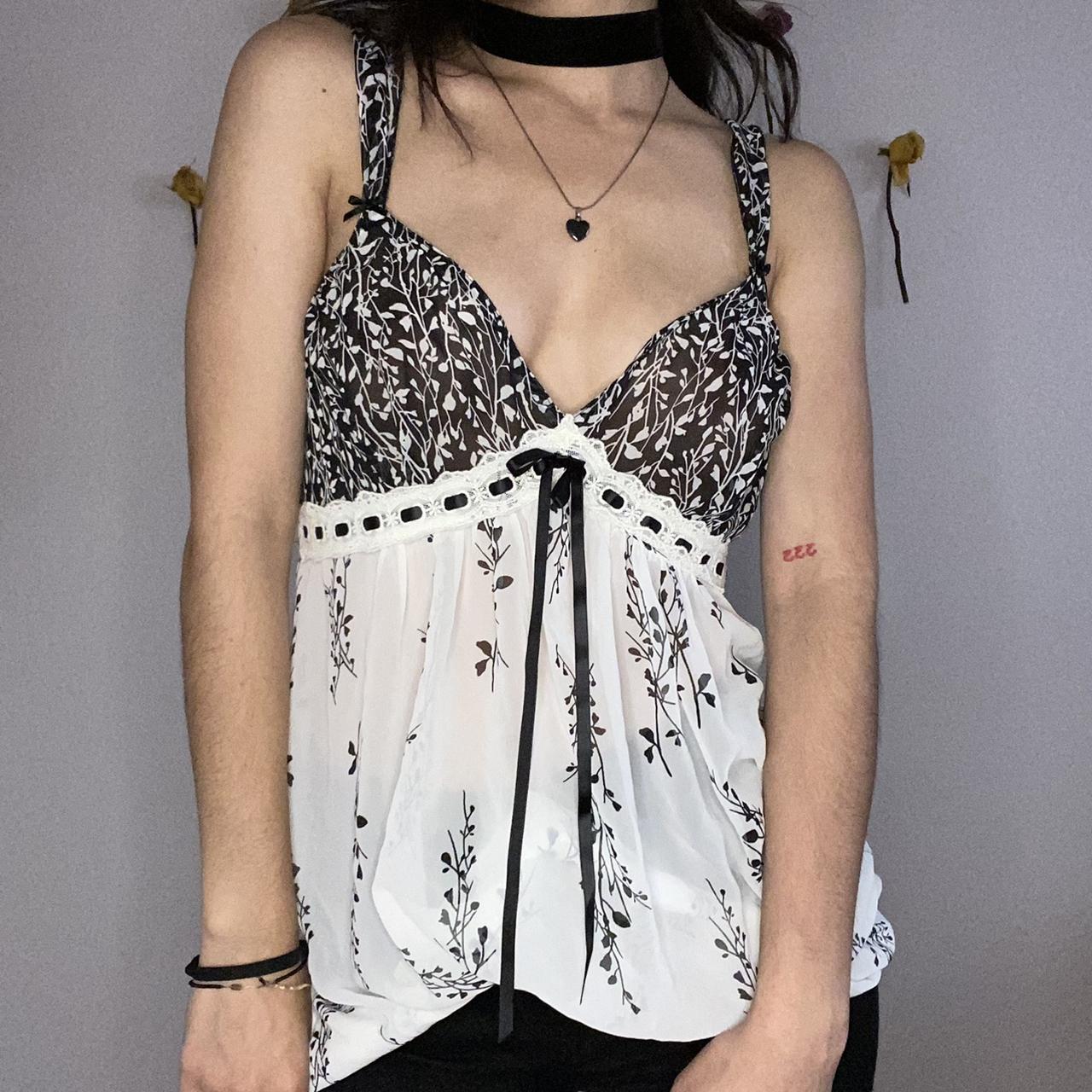 Black and white slip dress 🖤 Super cute ,sheer ,... Depop