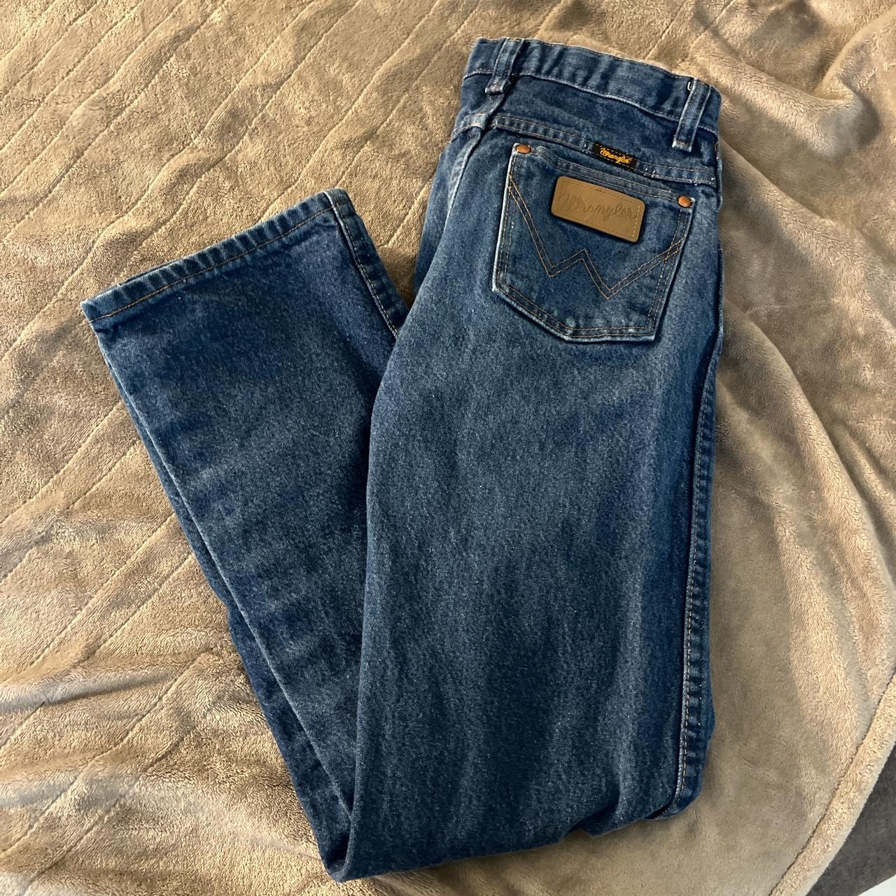 Wrangler boys jeans💕 they fit like a 000/22 (in... - Depop