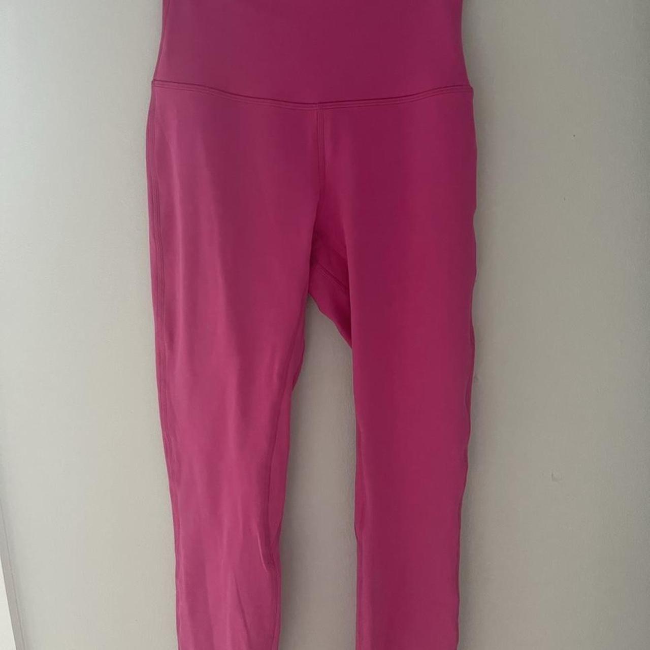 LULULEMON SONIC PINK 25' LEGGINGS (real color shown... - Depop