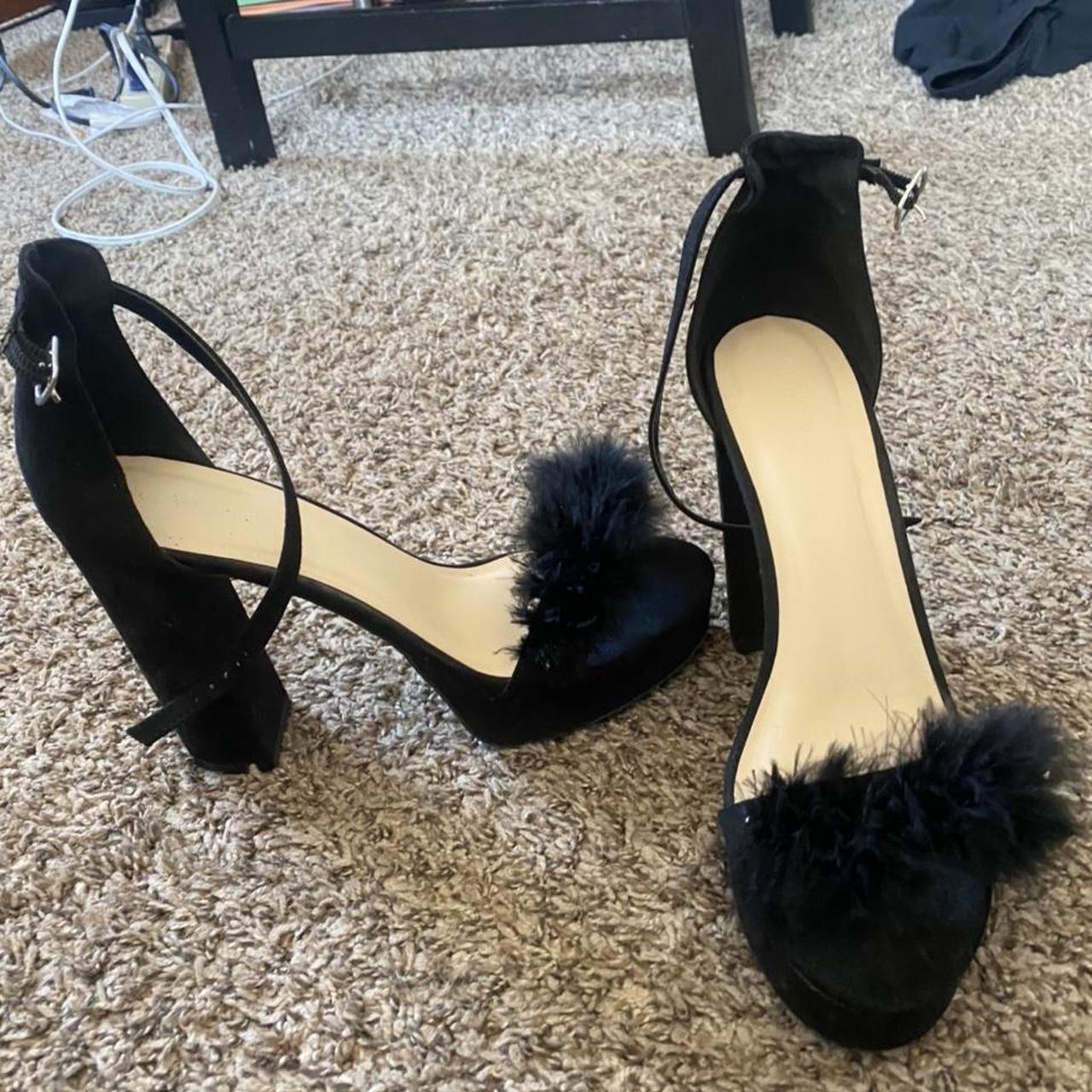 platform fuzzy heels