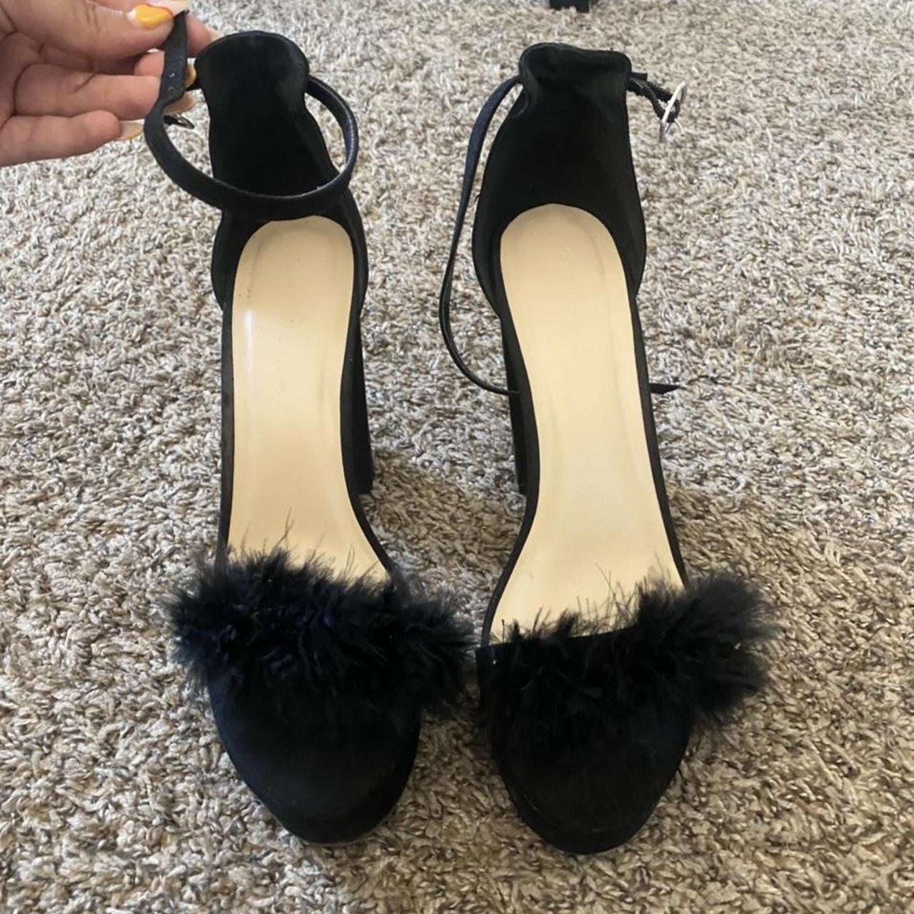 platform fuzzy heels