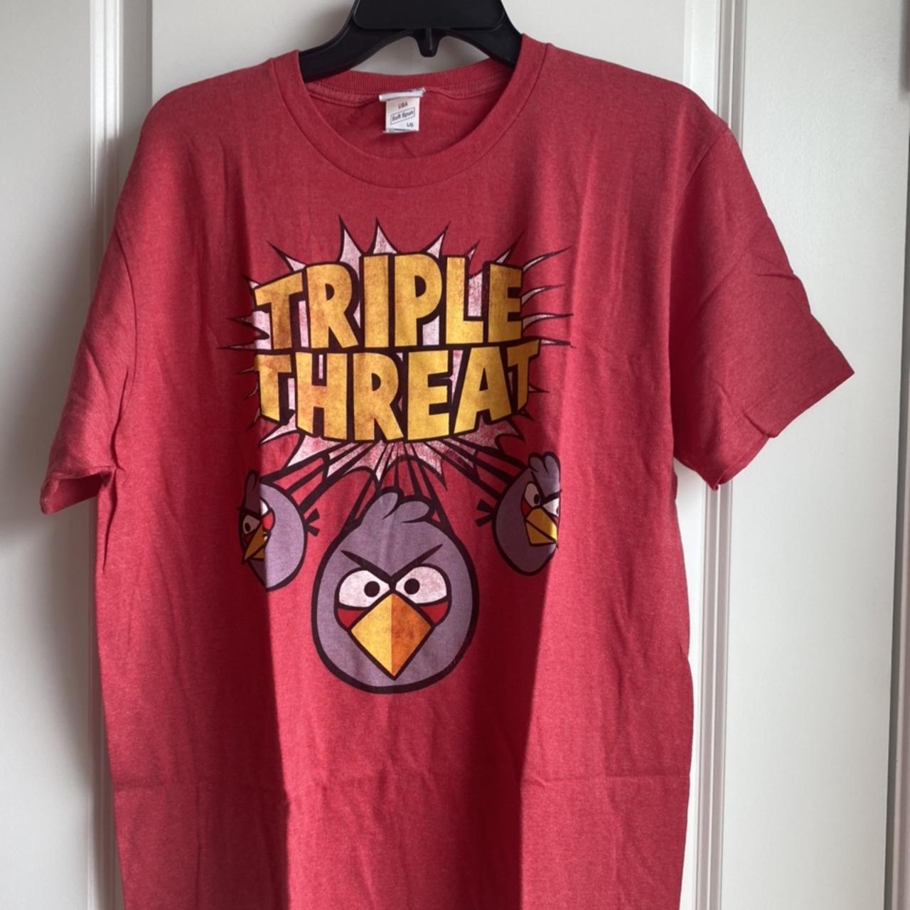 Vintage Angry Birds Tshirt • original video game... - Depop