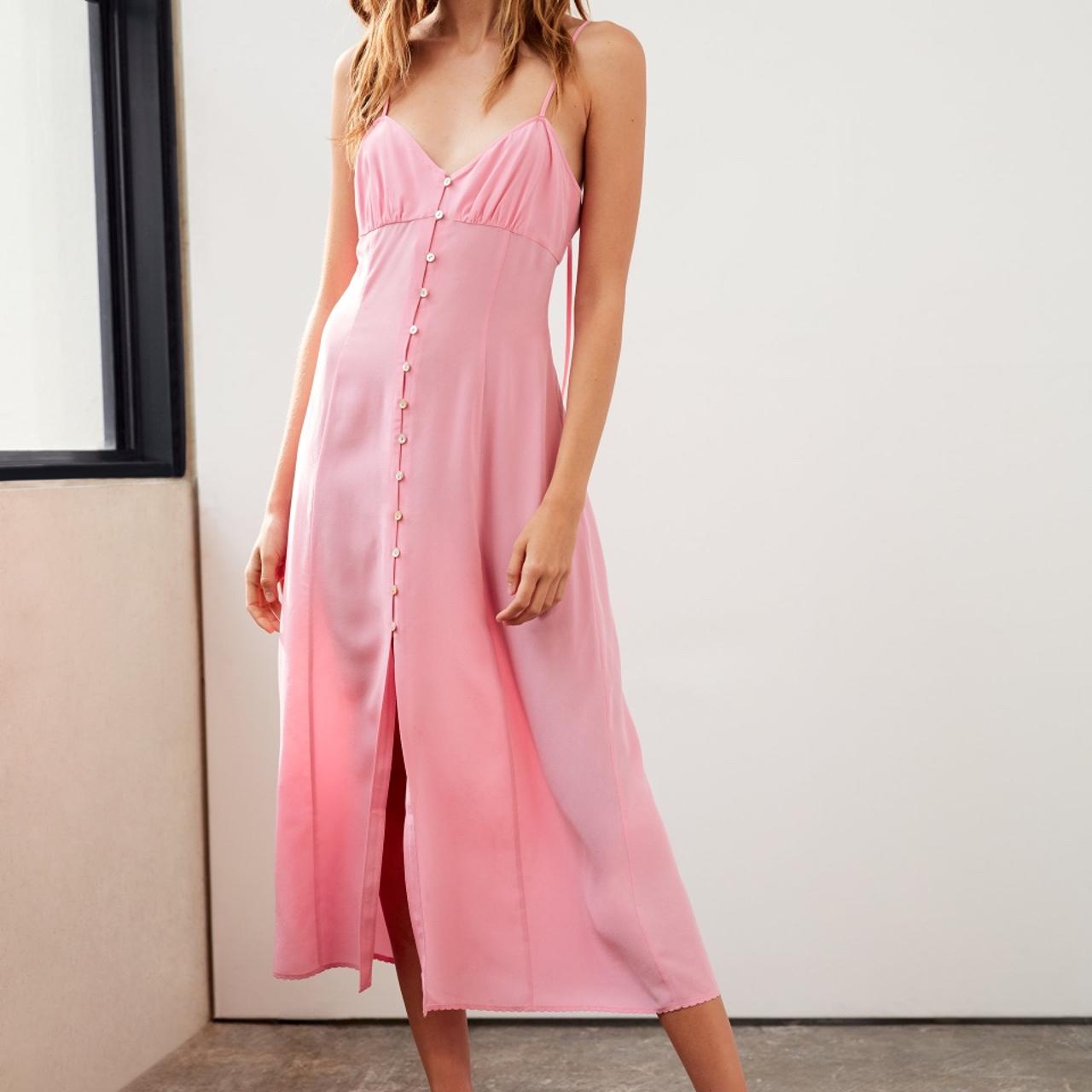 Aritzia Women's Pink Dress Depop