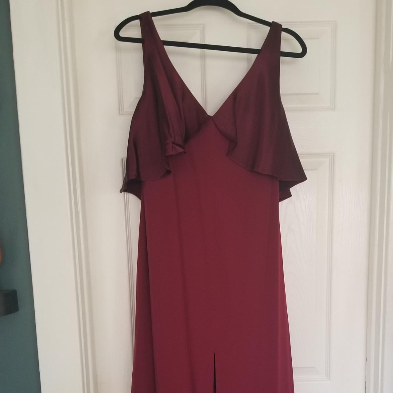 Jill Stuart Women S Burgundy Dress Depop