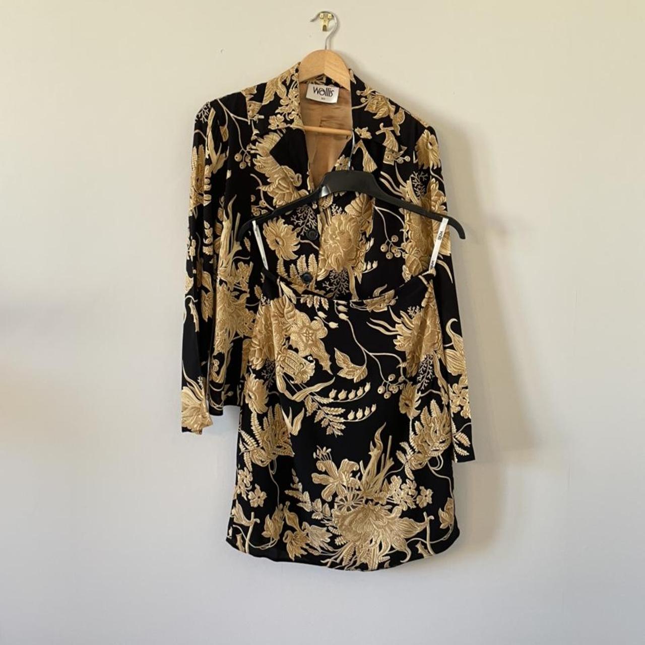 Wallis black best sale and gold dress