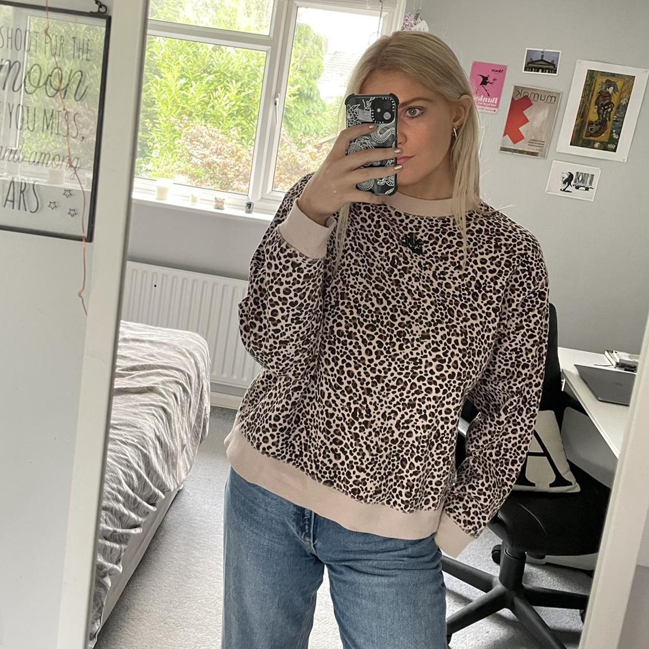 nike leopard sweater