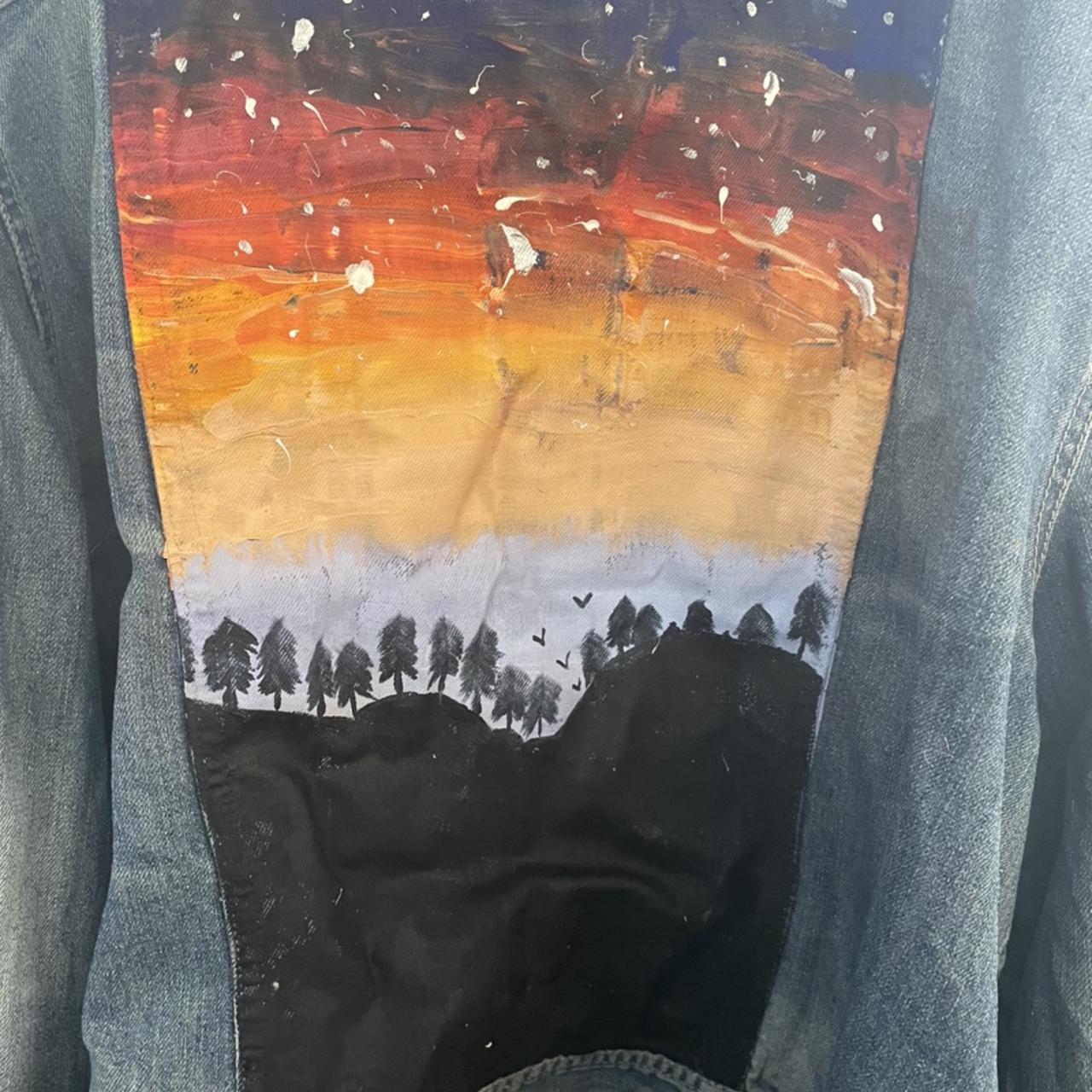 Sunset painting on sales jeans