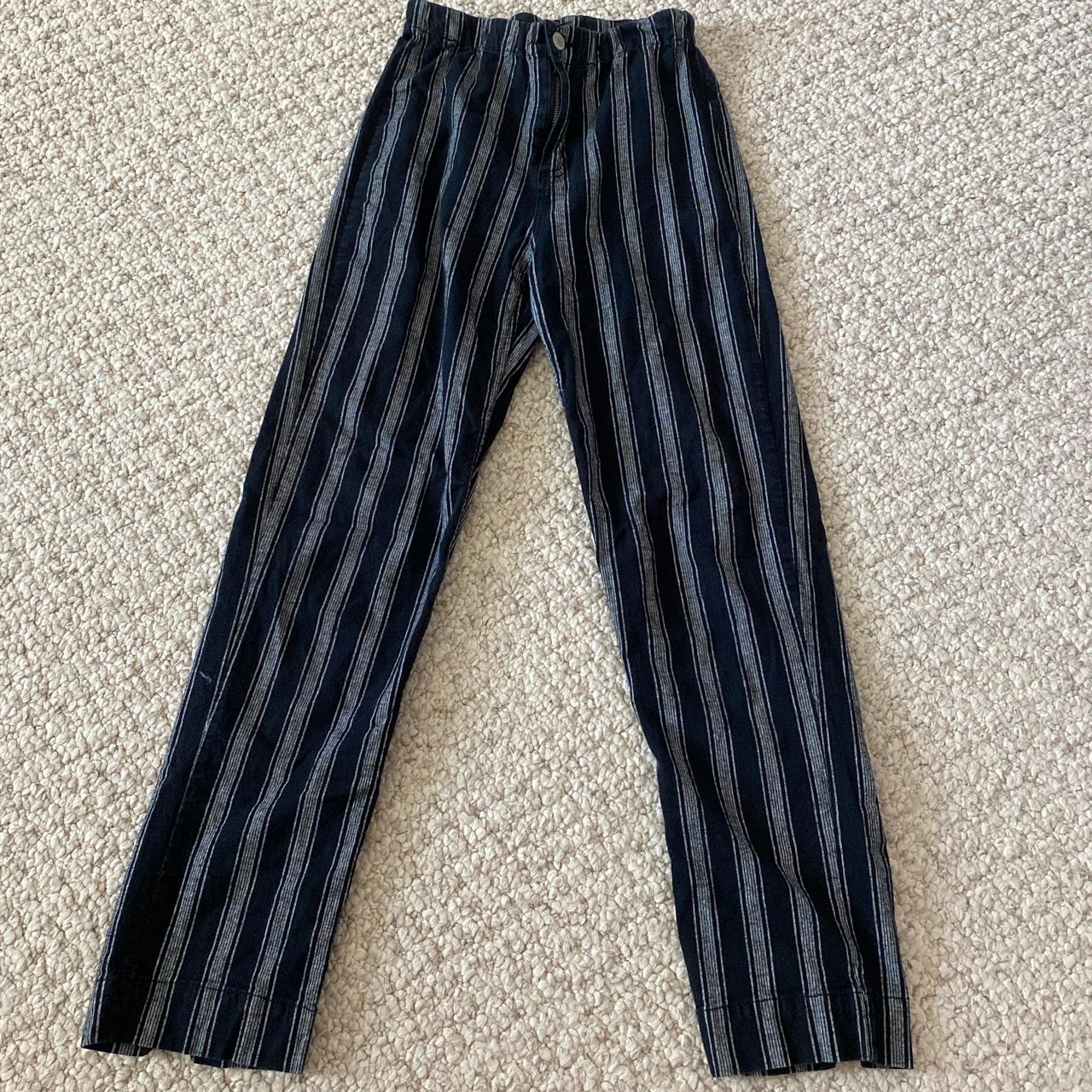 Brandy Melville striped pants One size (has... - Depop