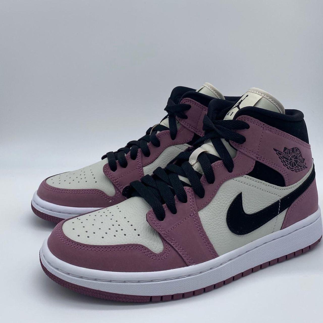 Jordan 1 Mid ‘light Mulberry Pink’ Uk 5 Deadstock - Depop