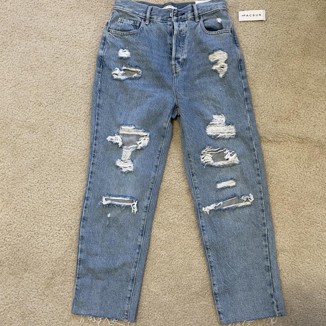 pacsun high rise straight jeans size 27 BRAND NEW... - Depop