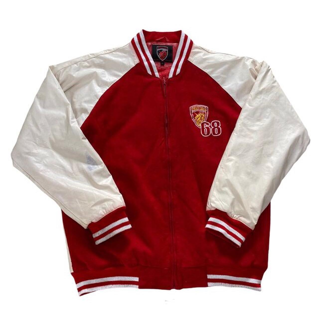 Men's Red and White Jacket | Depop