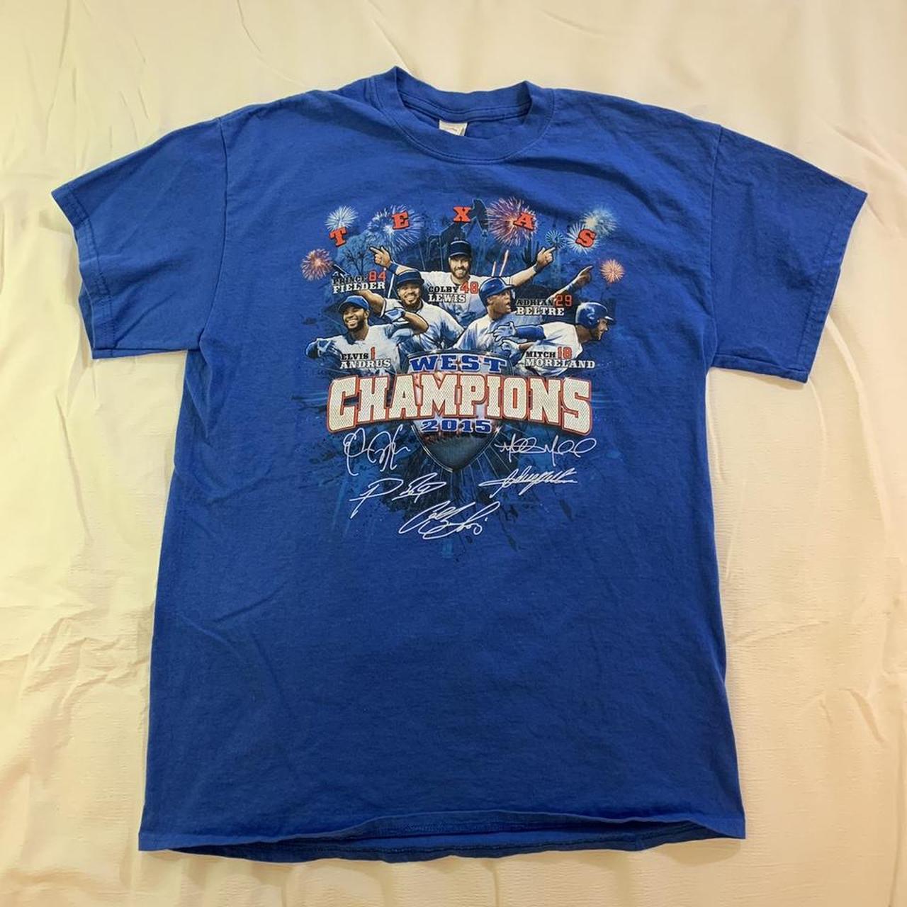 Texas rangers 2015 west champions graphic t shirt... - Depop