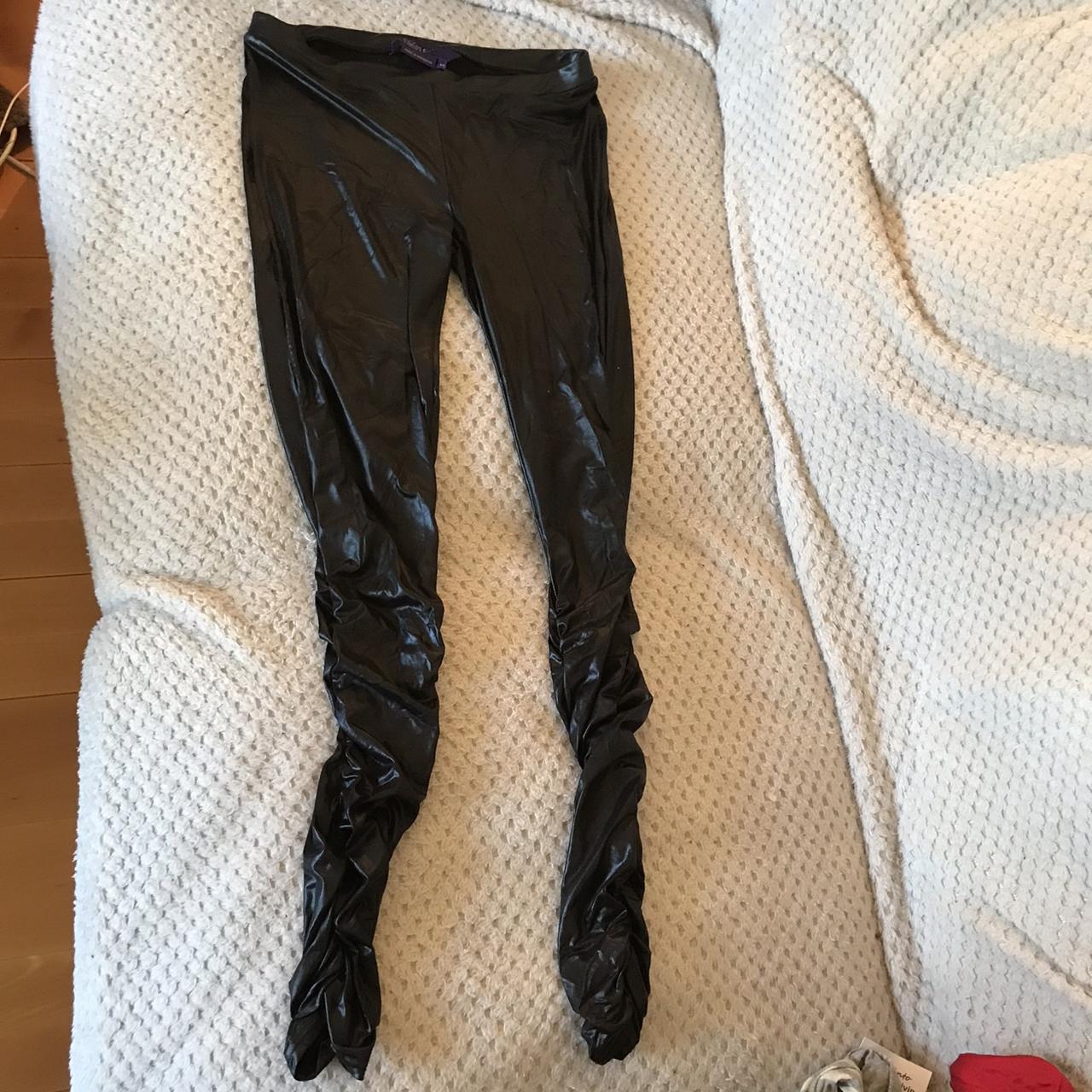 Miley Cyrus x Max Azria ruched leather effect... - Depop