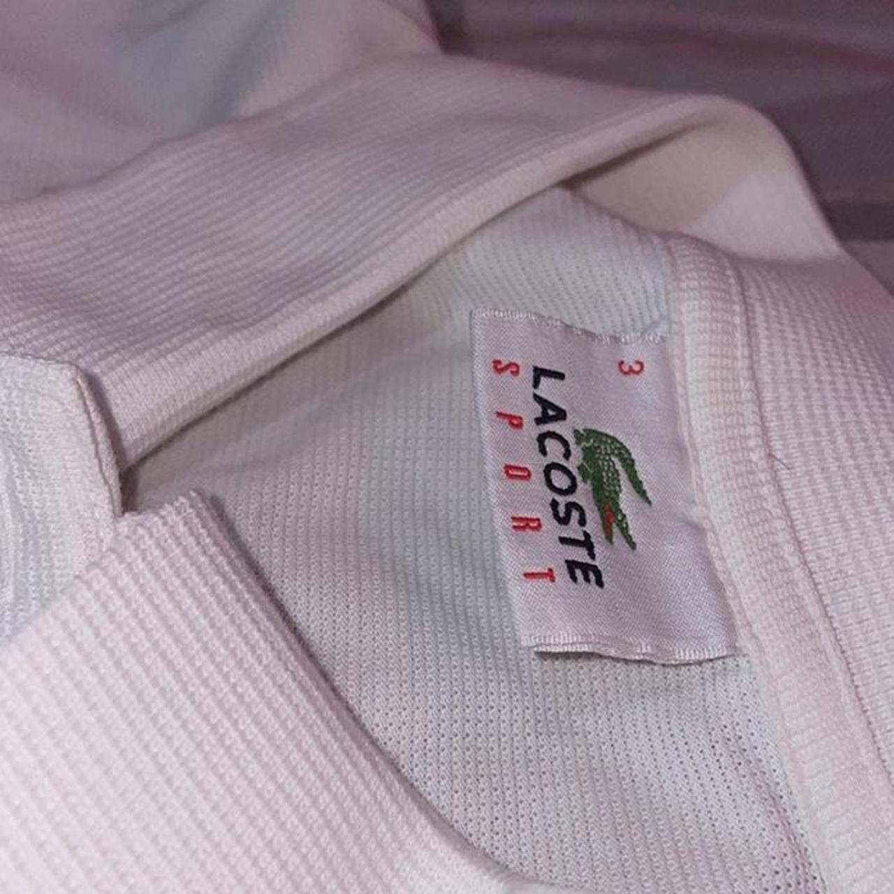Size Medium Lacoste Polo Shirt WHITE SPORT 3 Depop