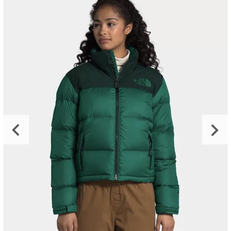 green north face bubble jacket