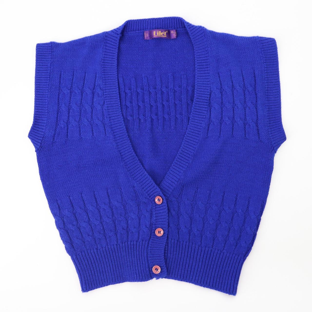 vintage-royal-blue-knit-sweater-vest-deep-v-neck-depop